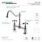 Kingston Brass KS1171TX French Country Bridge Kitchen Faucet, Polished Chrome KS1171TX - alternate 2